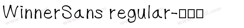WinnerSans regular字体转换